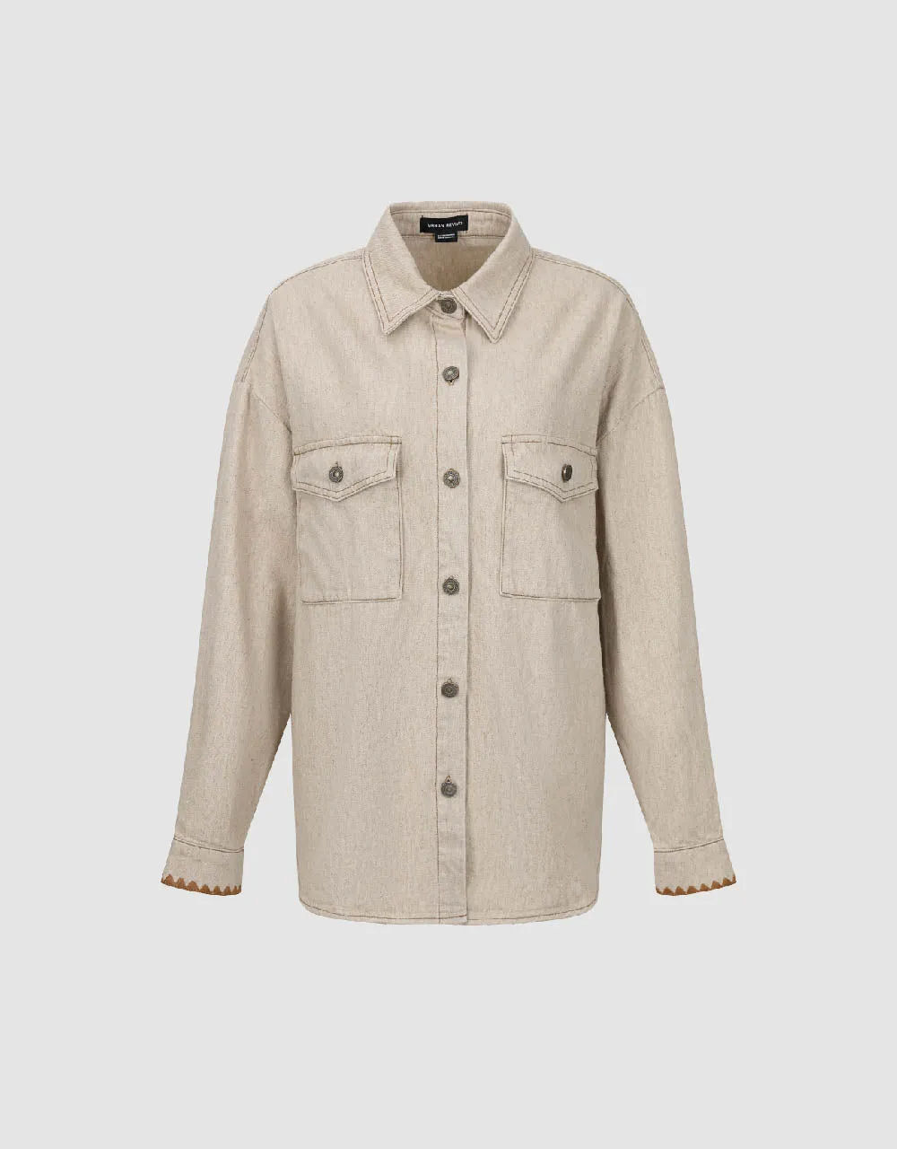 Button Up Oversized Denim Shirt sold by Urban Revivo product image thumbnail 2