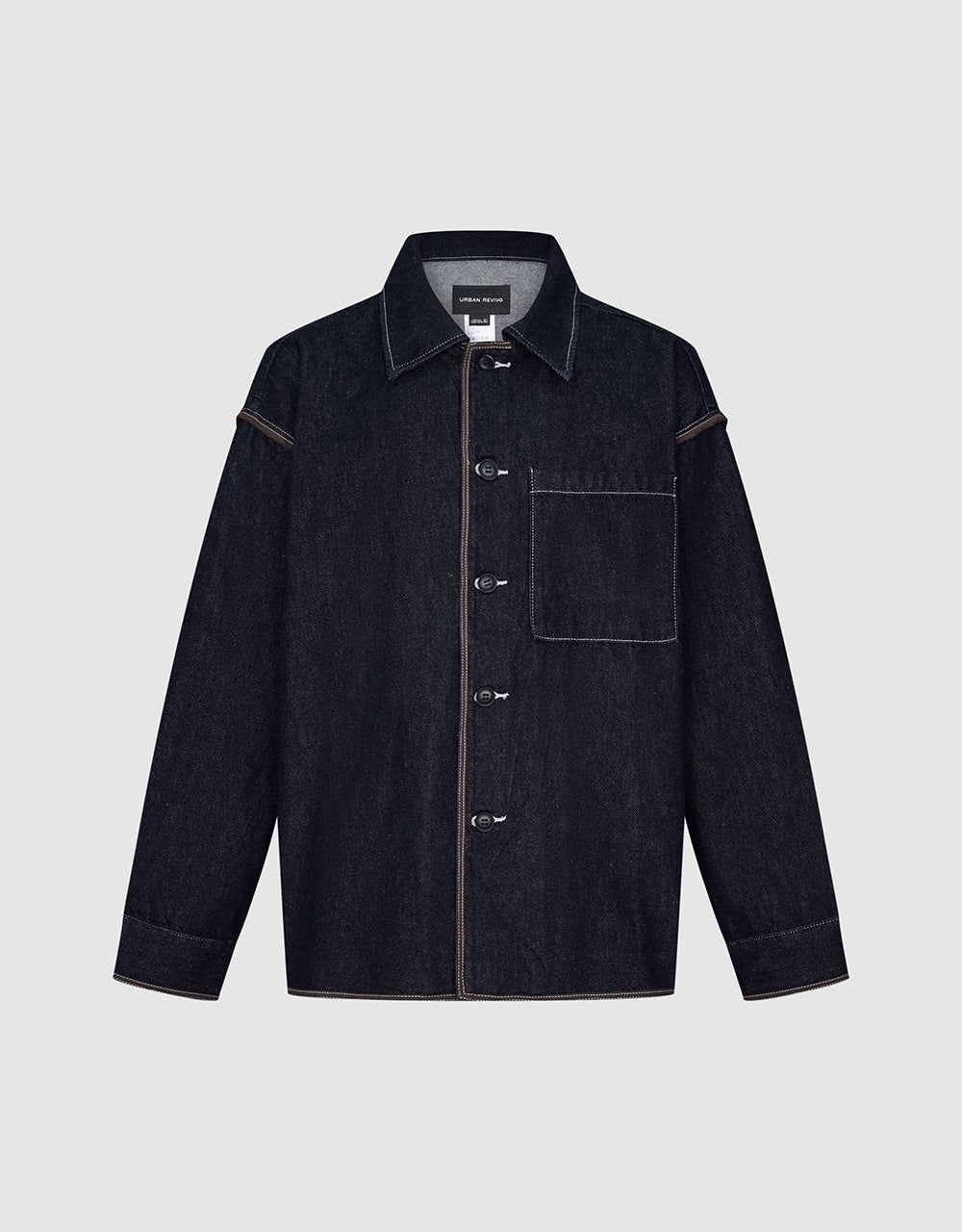 Button Up Denim Jacket sold by Urban Revivo product image thumbnail 5