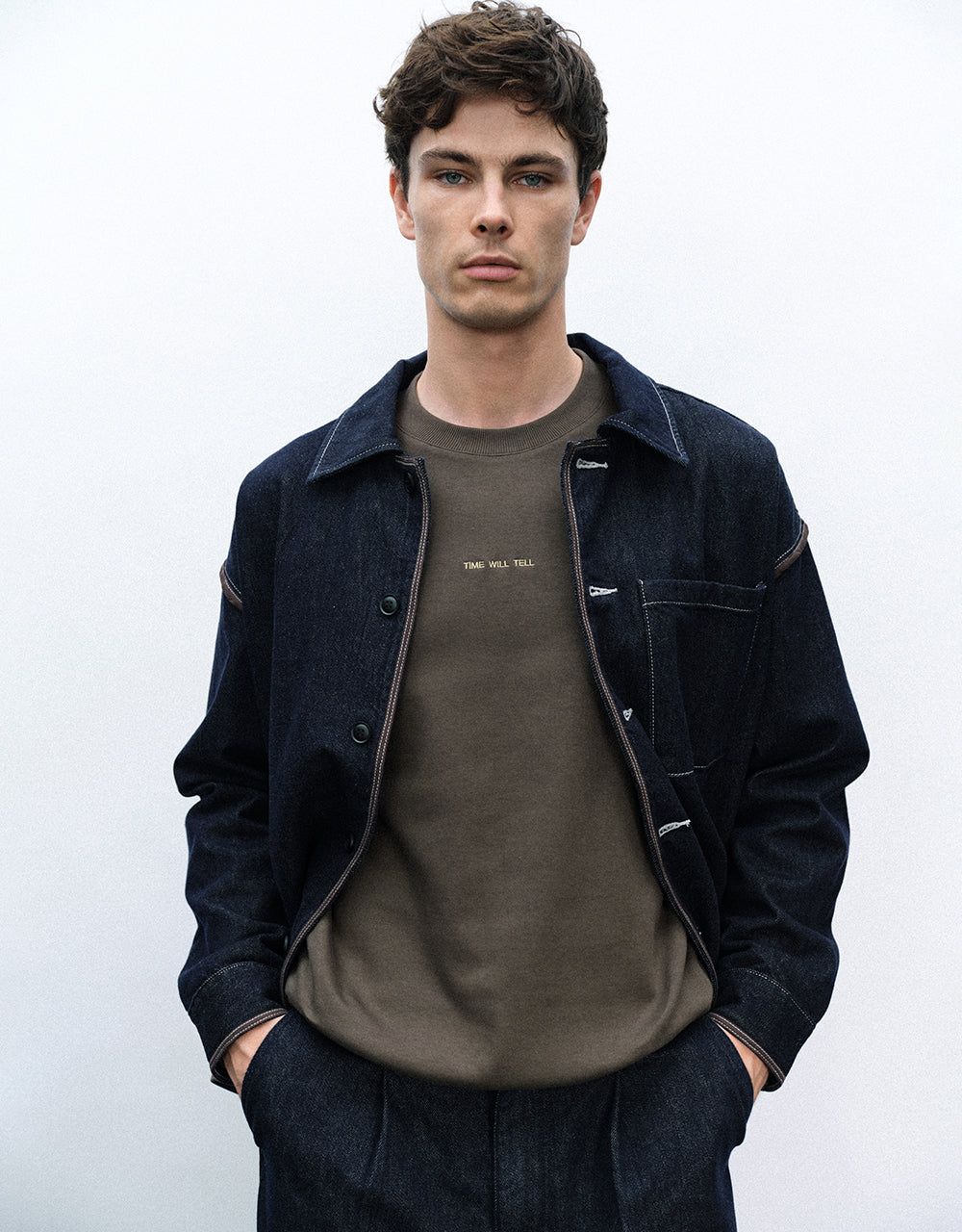 Button Up Denim Jacket sold by Urban Revivo