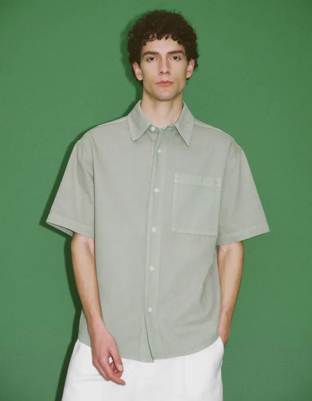 Button Up Loose Denim Shirt sold by Urban Revivo