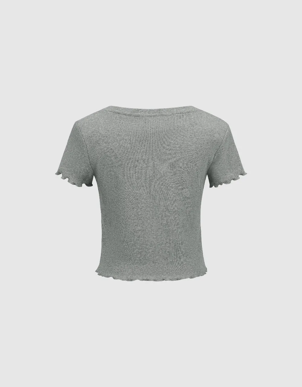 Crew Neck Knitted T-Shirt sold by Urban Revivo product image thumbnail 5