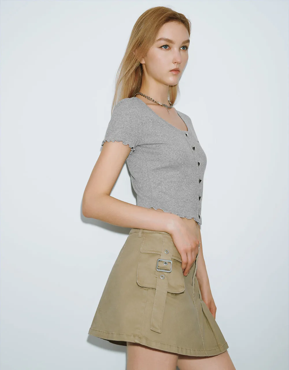 Crew Neck Knitted T-Shirt sold by Urban Revivo product image thumbnail 3