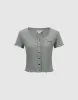 Crew Neck Knitted T-Shirt sold by Urban Revivo