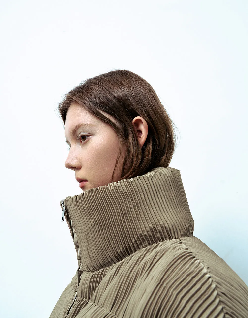 Textured Stand Collar Down Jacket sold by Urban Revivo product image thumbnail 5