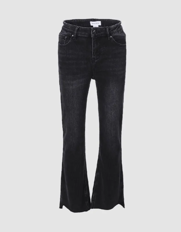 Raw Hem Flare Jeans sold by Urban Revivo