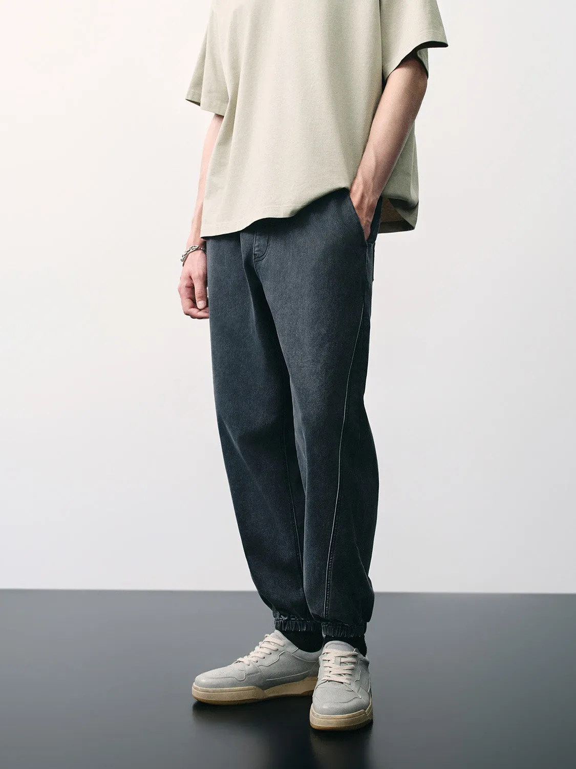 Drawstring Waist Loose Jeans sold by Urban Revivo product image thumbnail 3