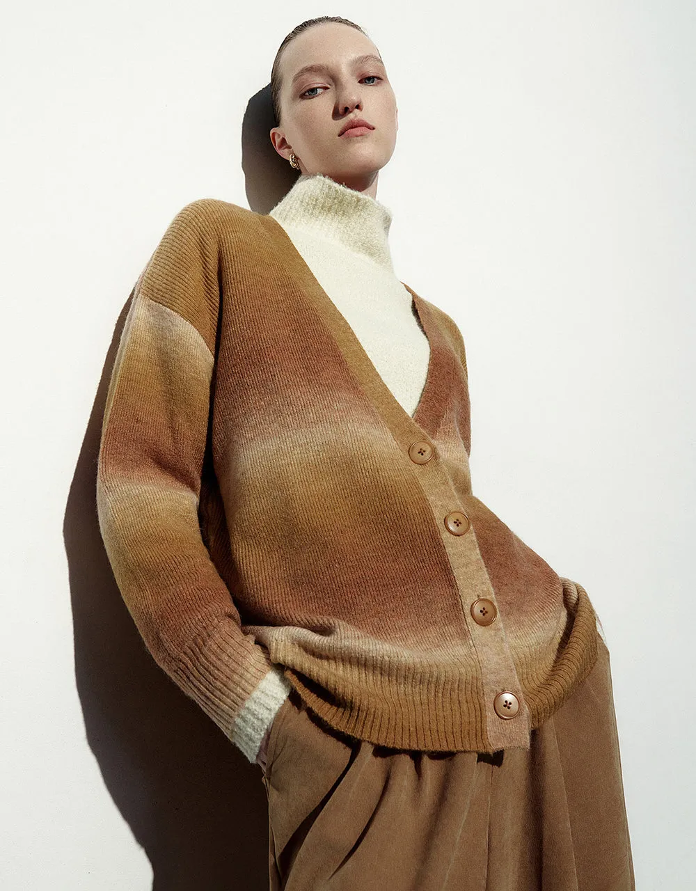 V-Neck Knitted Cardigan sold by Urban Revivo