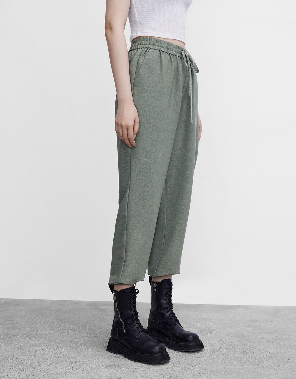 Drawstring Waist Joggers sold by Urban Revivo product image thumbnail 3