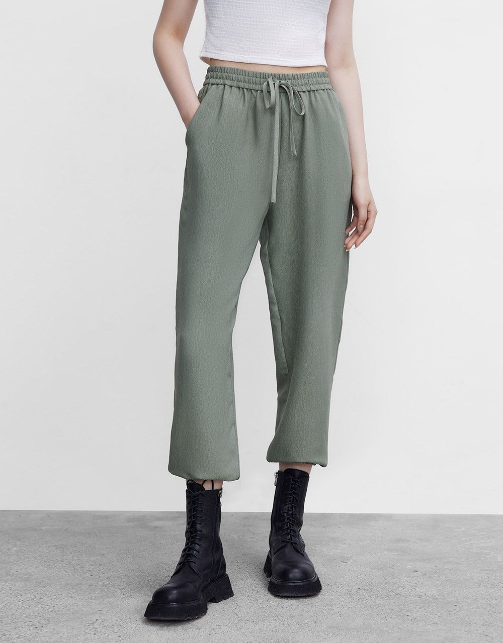 Drawstring Waist Joggers sold by Urban Revivo product image thumbnail 2