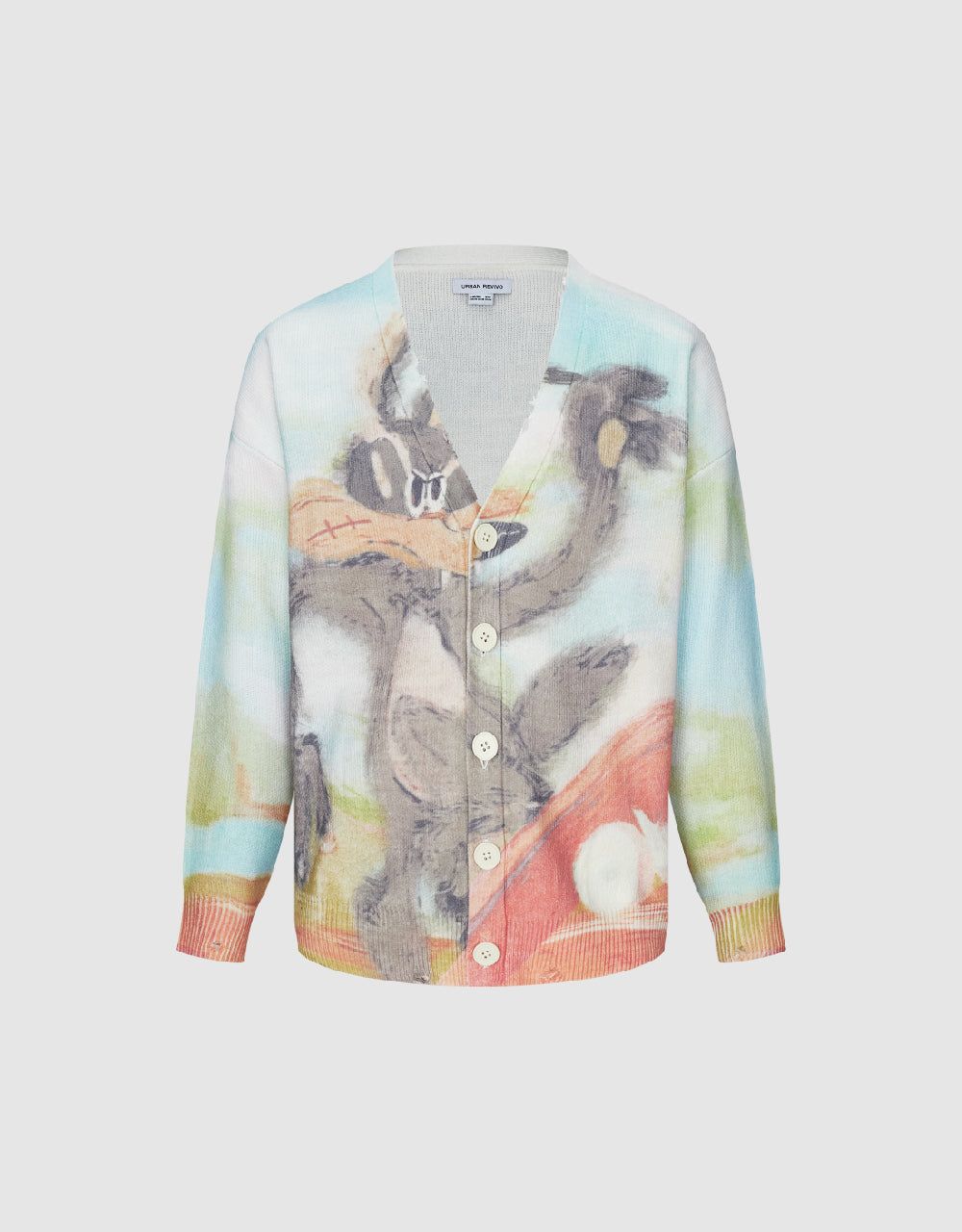 Cartoon Printed Knitted Cardigan sold by Urban Revivo product image thumbnail 2