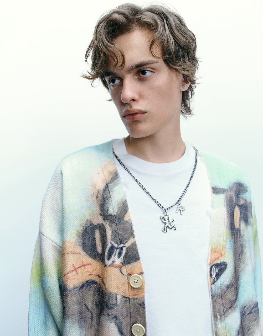 Cartoon Printed Knitted Cardigan sold by Urban Revivo product image thumbnail 5