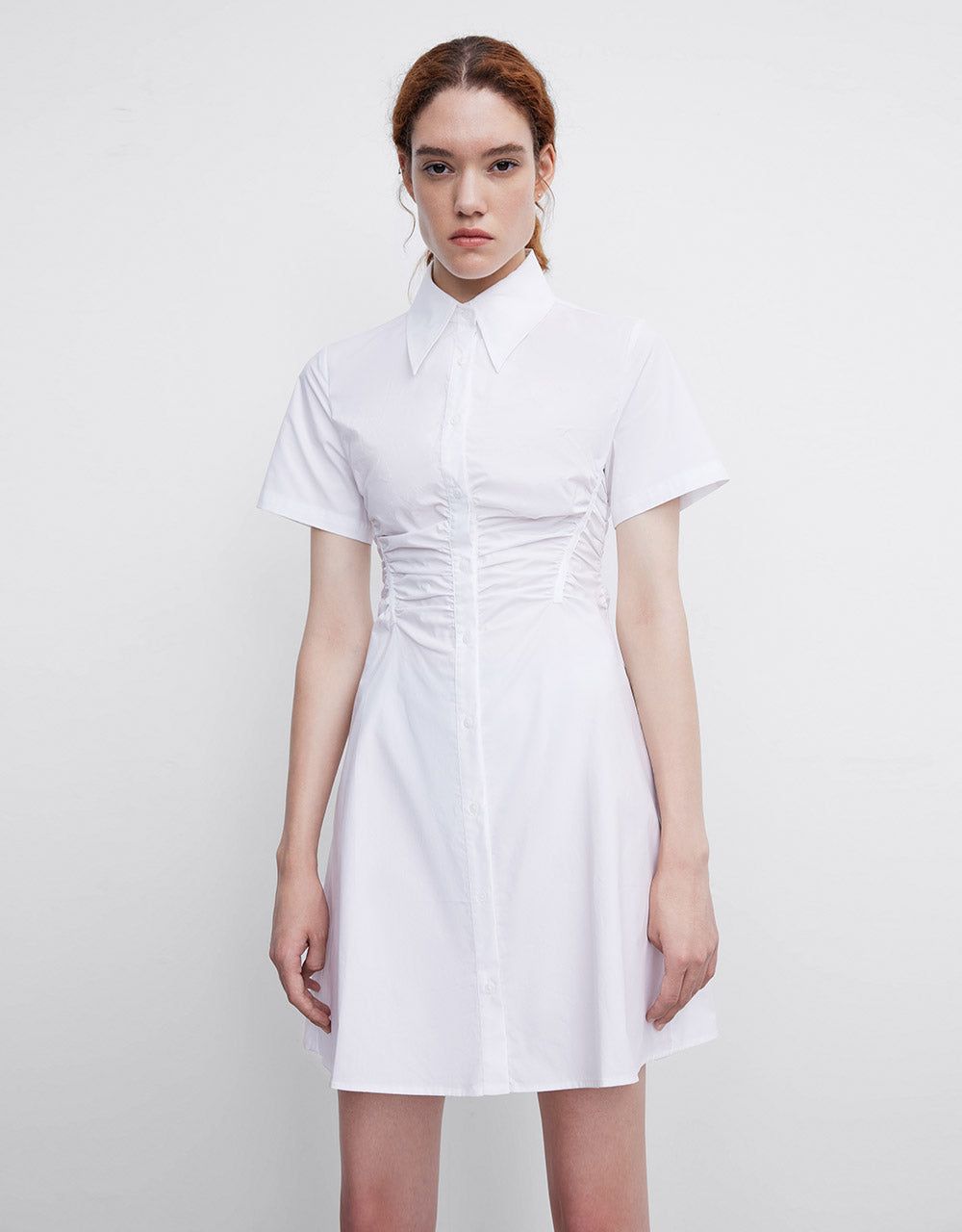 Ruched Shirt Dress sold by Urban Revivo