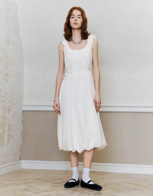 Sleeveless Square-cut Collar A-Line Dress sold by Urban Revivo