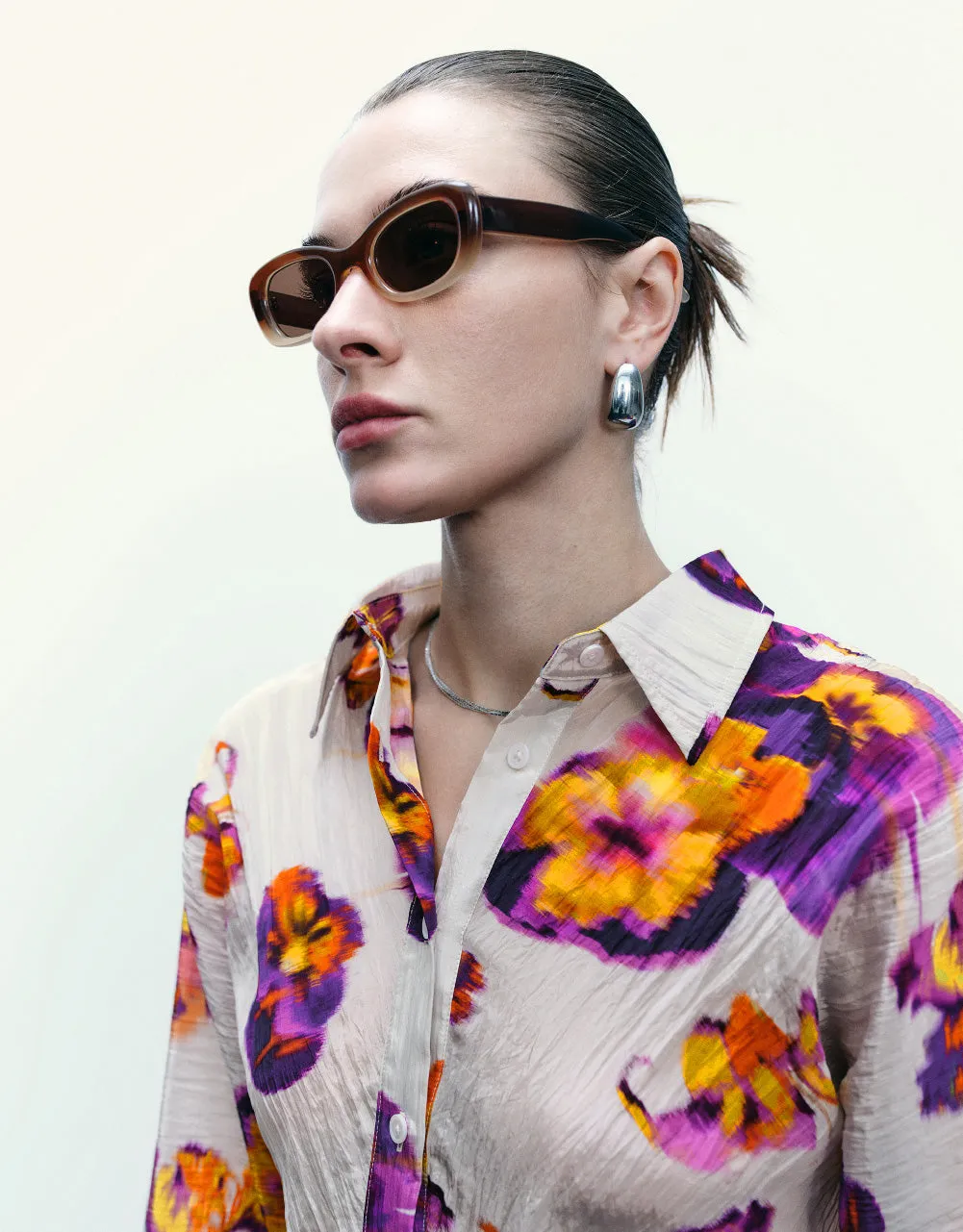 Flower Printed Button Up Shirt sold by Urban Revivo product image thumbnail 5