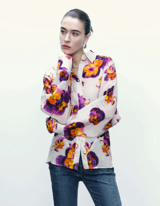 Flower Printed Button Up Shirt sold by Urban Revivo