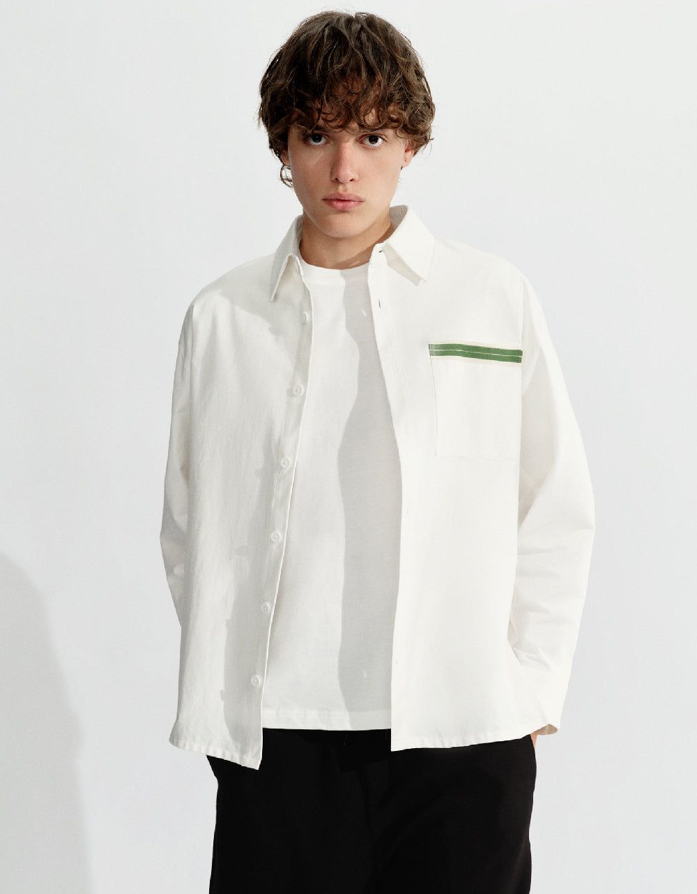 Pocket Detail Loose Shirt sold by Urban Revivo