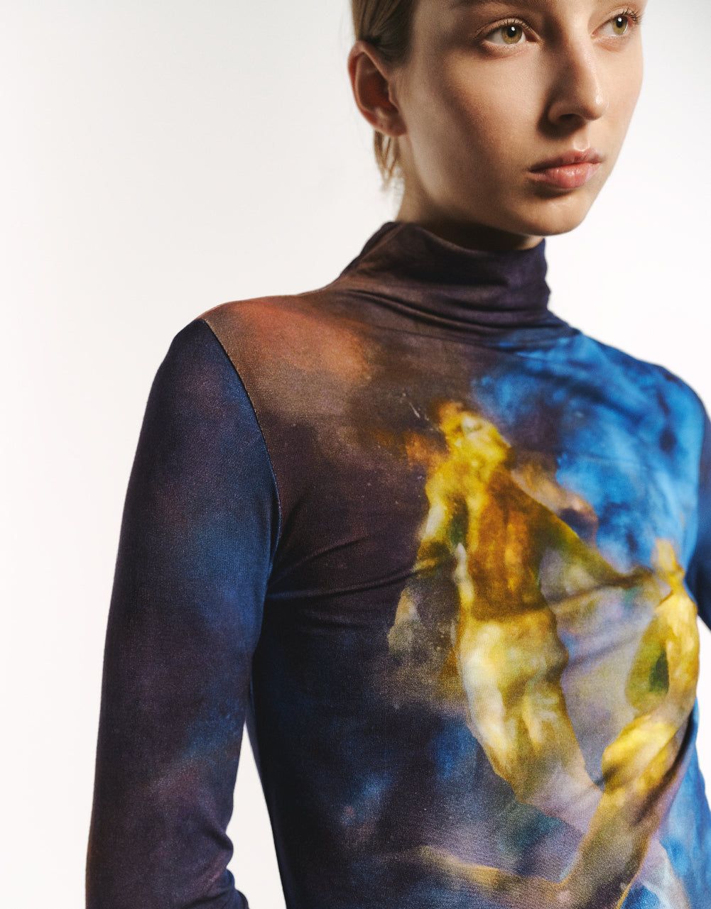 Turtle Neck Printed Knitted T-Shirt sold by Urban Revivo product image thumbnail 5