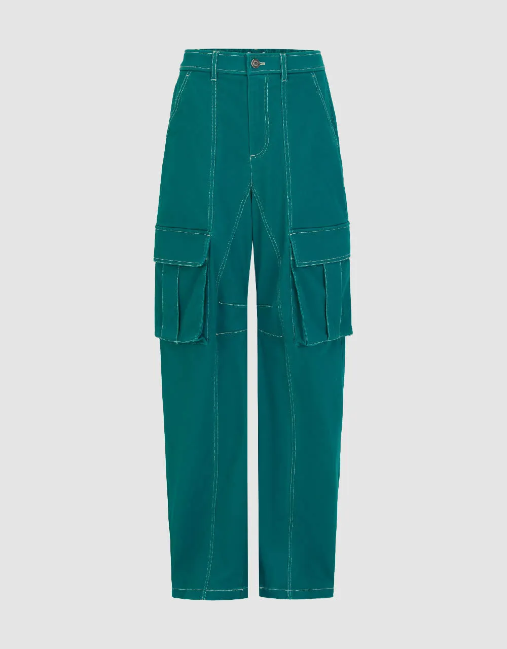 Multi-Pocket Wide-Leg Pants sold by Urban Revivo