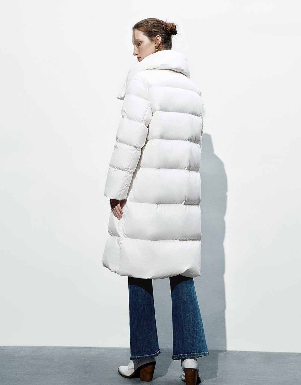 Longline Straight Puffer Jacket sold by Urban Revivo product image thumbnail 4
