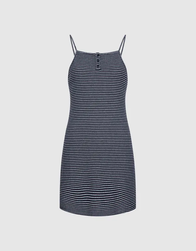 Striped Knitted Cami Mini Dress sold by Urban Revivo