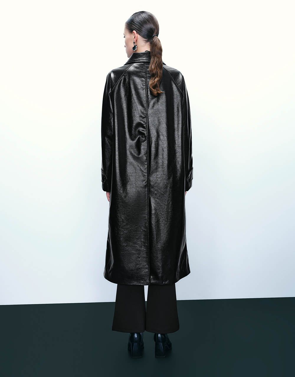 Vegan Leather Trench Coat sold by Urban Revivo product image thumbnail 4