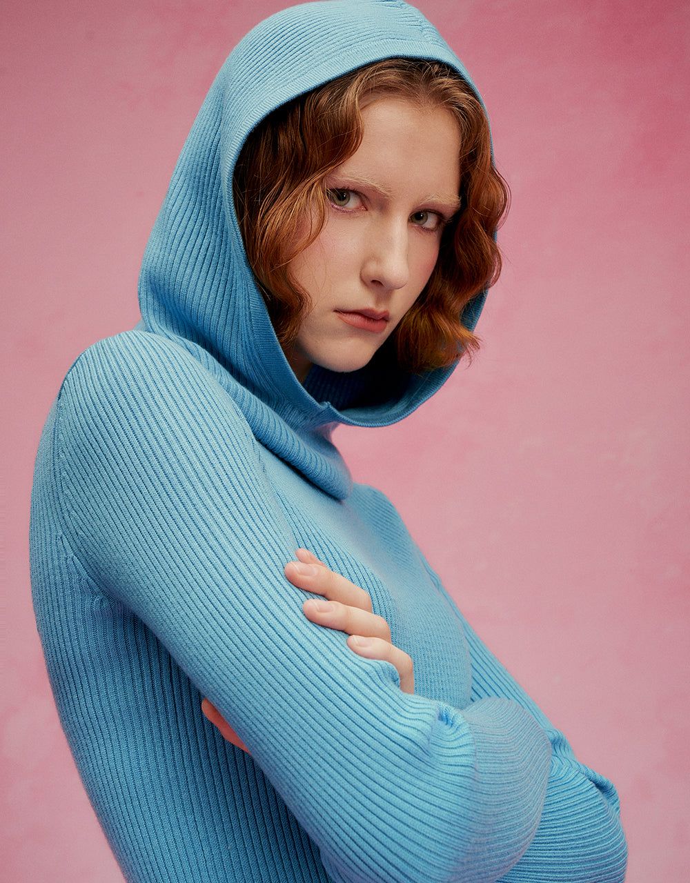 Hooded Knitted Skinny T-Shirt sold by Urban Revivo product image thumbnail 5