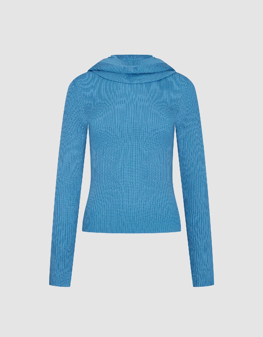 Hooded Knitted Skinny T-Shirt sold by Urban Revivo product image thumbnail 2