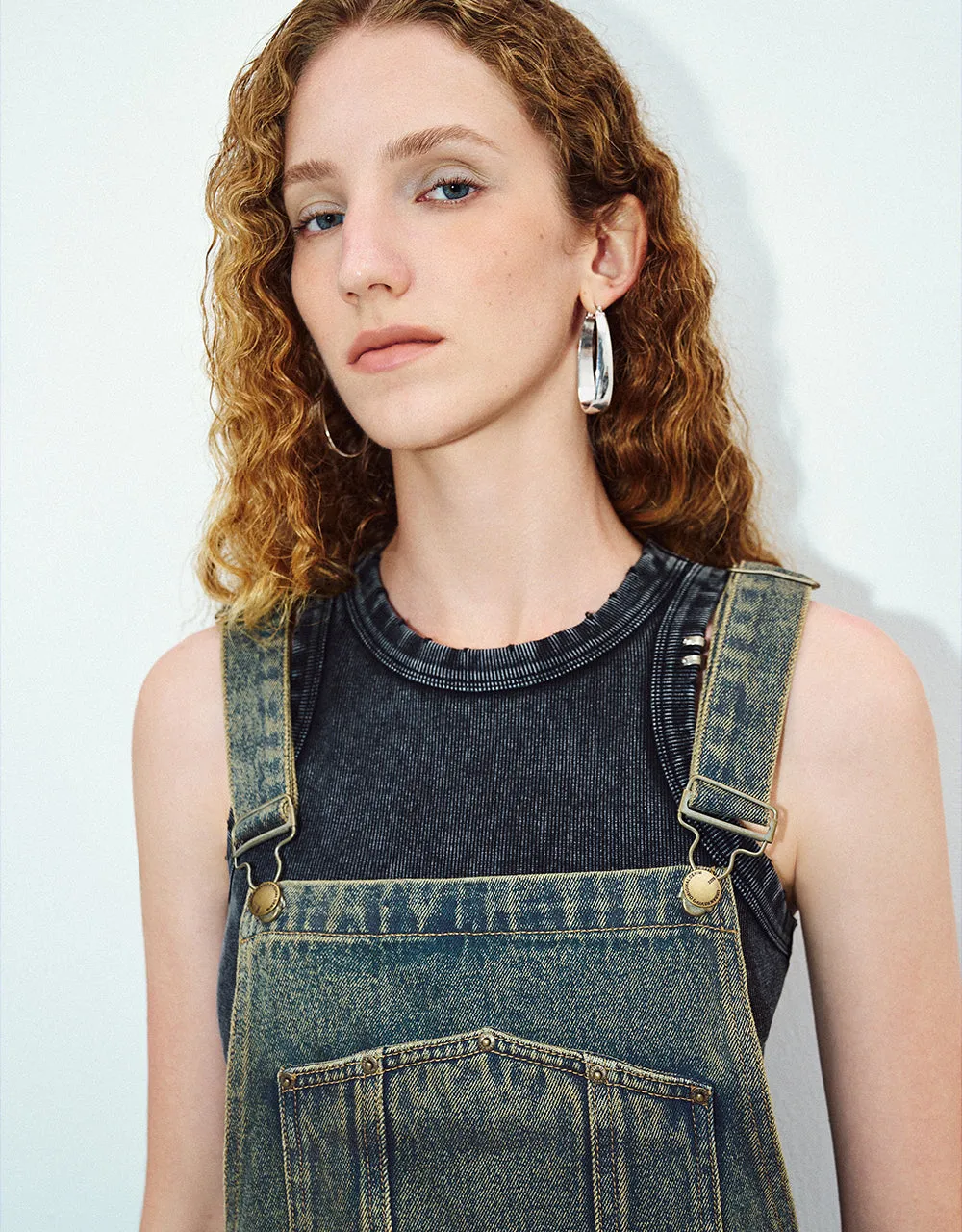 Distressed Raw Hem Denim Dress sold by Urban Revivo product image thumbnail 4