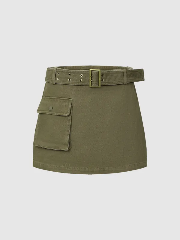 Mini Straight Skirt With Belt sold by Urban Revivo