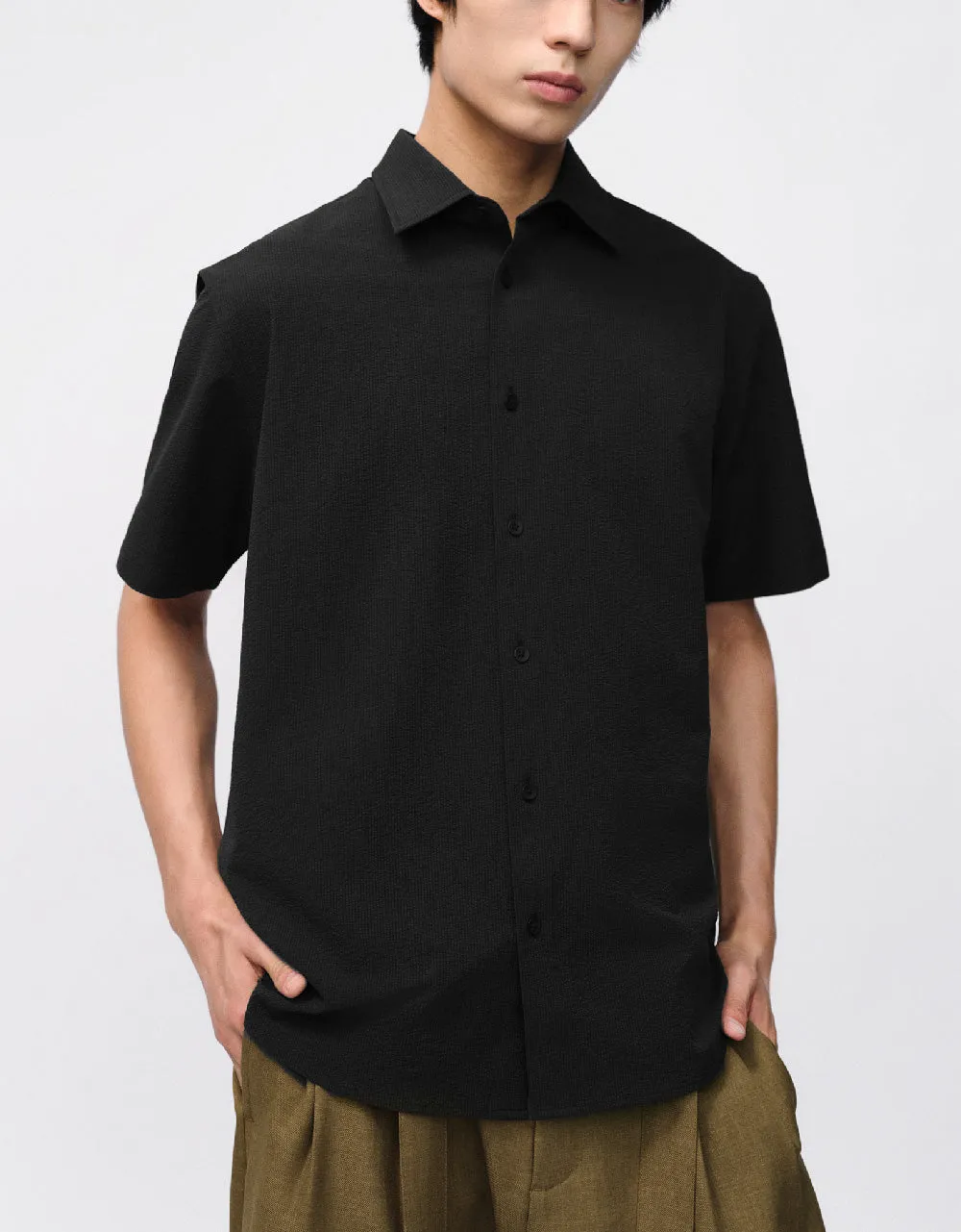 Button Up Loose Shirt sold by Urban Revivo product image thumbnail 2
