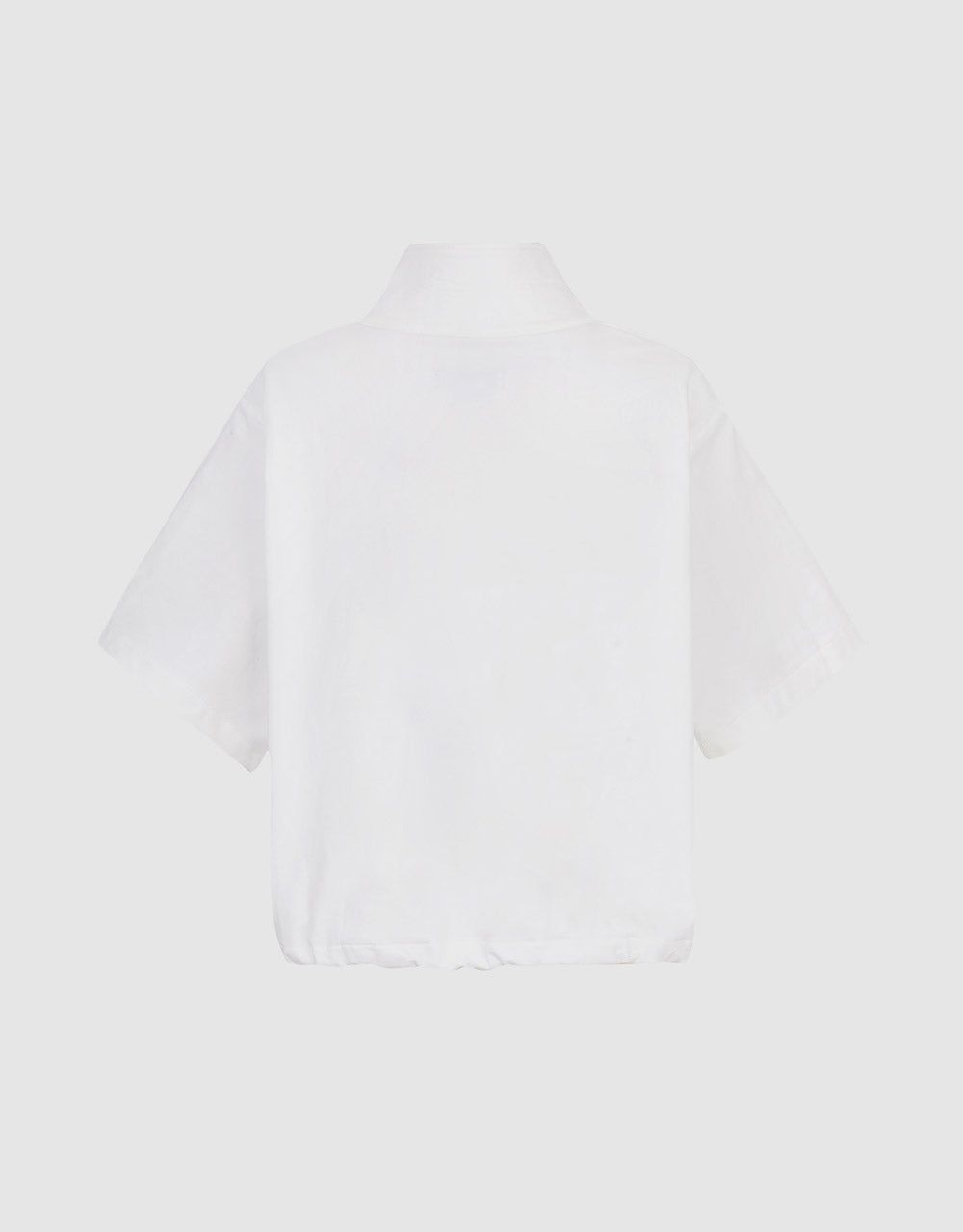 Elastic Hem Half Zip Denim T-Shirt sold by Urban Revivo product image thumbnail 4