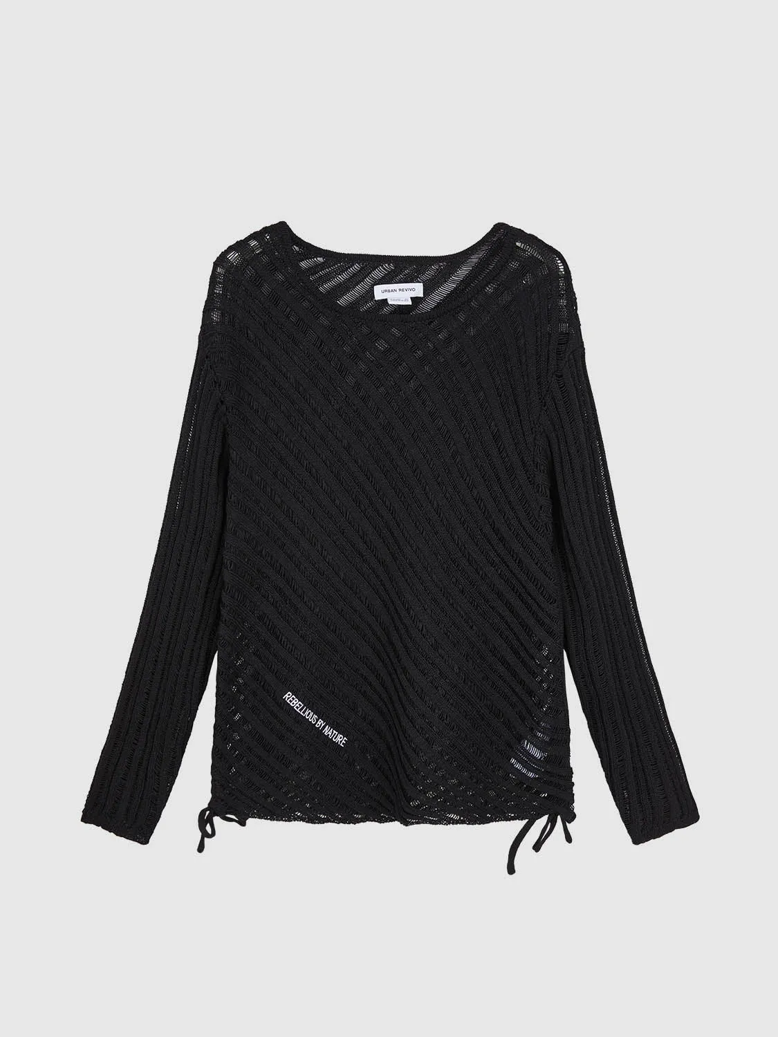 Sheer Crew Neck Knitted T-Shirt sold by Urban Revivo product image thumbnail 2