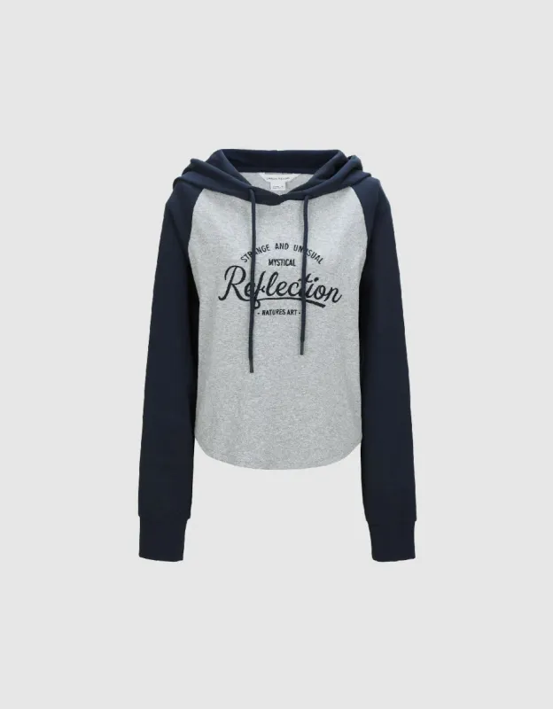 Letter Printed Hooded T-Shirt sold by Urban Revivo