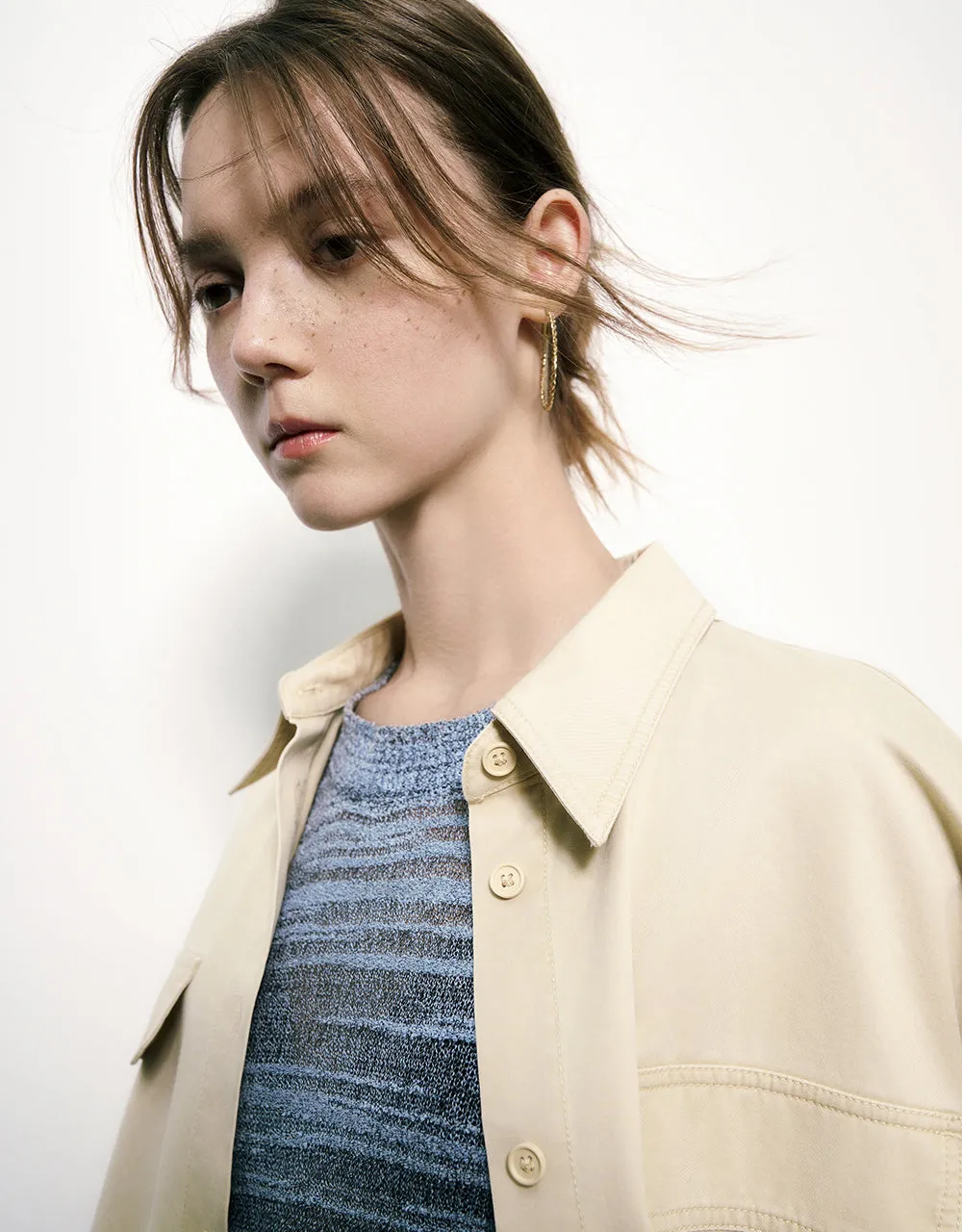 Button Up Straight Shirt sold by Urban Revivo product image thumbnail 5