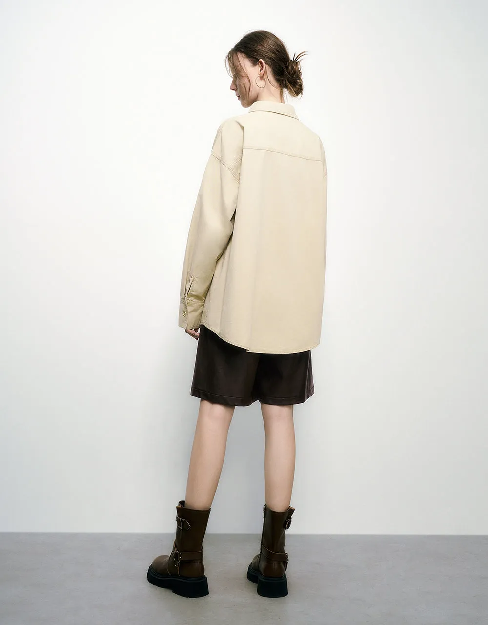 Button Up Straight Shirt sold by Urban Revivo product image thumbnail 4