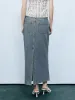 Straight Denim Skirt sold by Urban Revivo