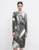 Ruched Printed Midi Dress sold by Urban Revivo