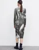 Ruched Printed Midi Dress sold by Urban Revivo