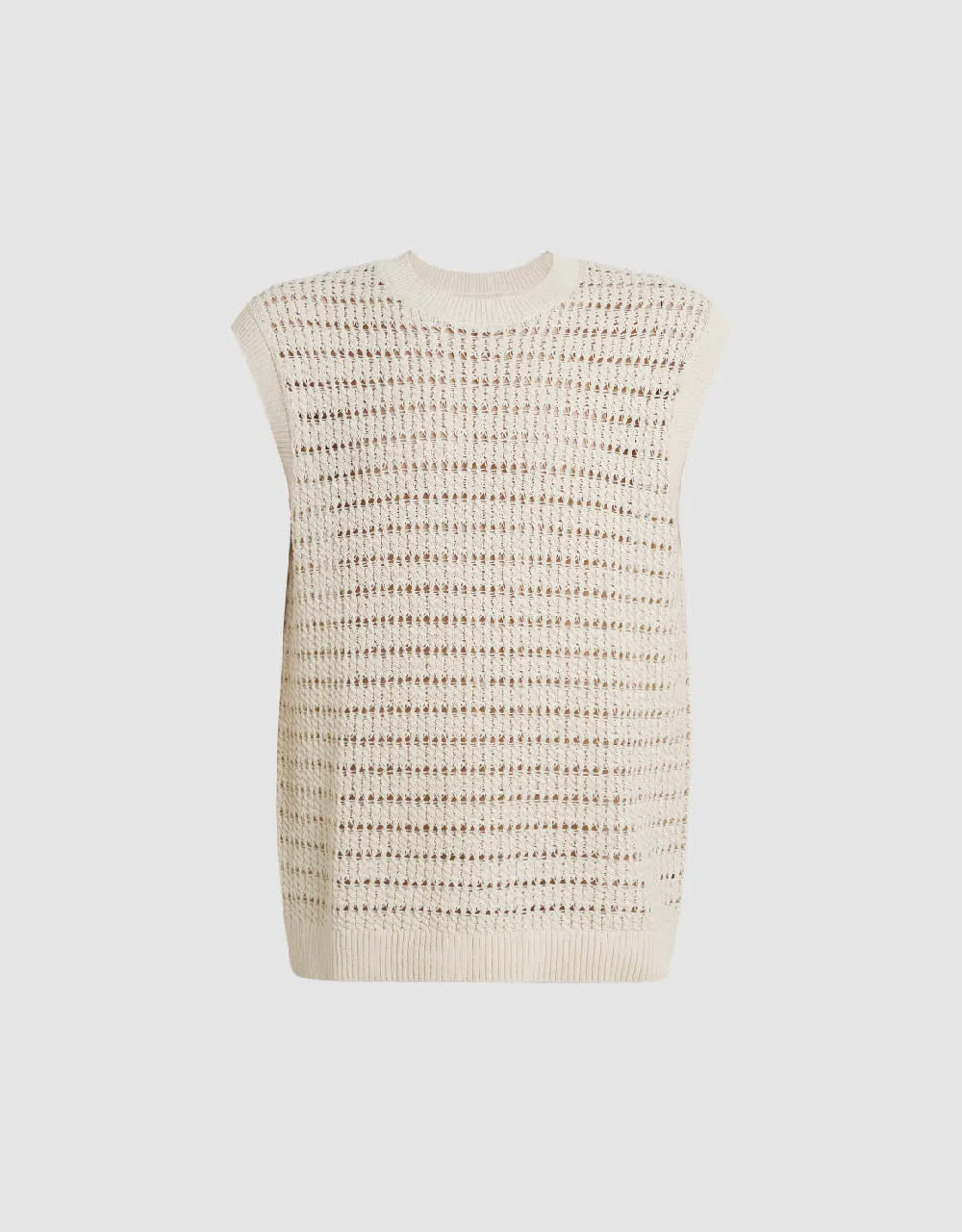 Crew Neck Knitted Tank Top sold by Urban Revivo product image thumbnail 2