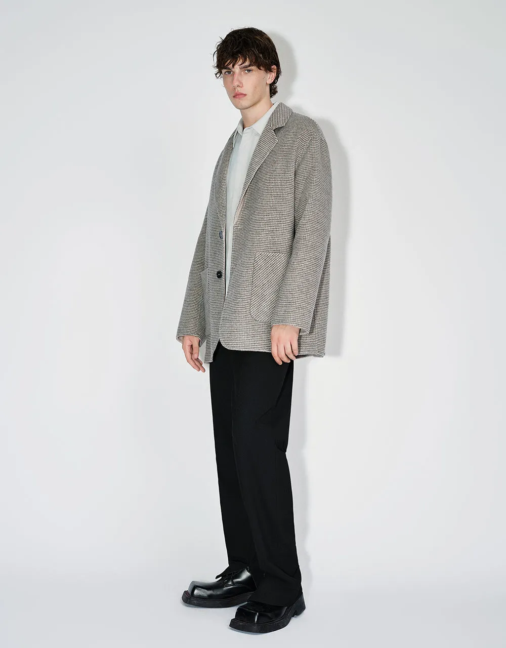 Notch Lapel Woolen Coat sold by Urban Revivo product image thumbnail 3