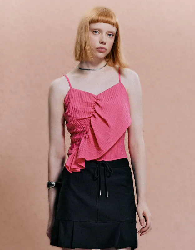 Ruffle V-Neck Cami Top sold by Urban Revivo