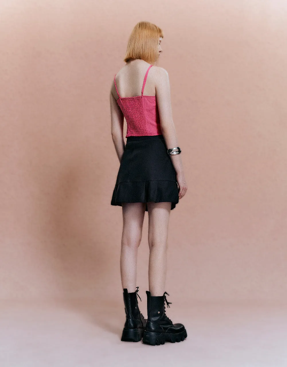 Ruffle V-Neck Cami Top sold by Urban Revivo product image thumbnail 4