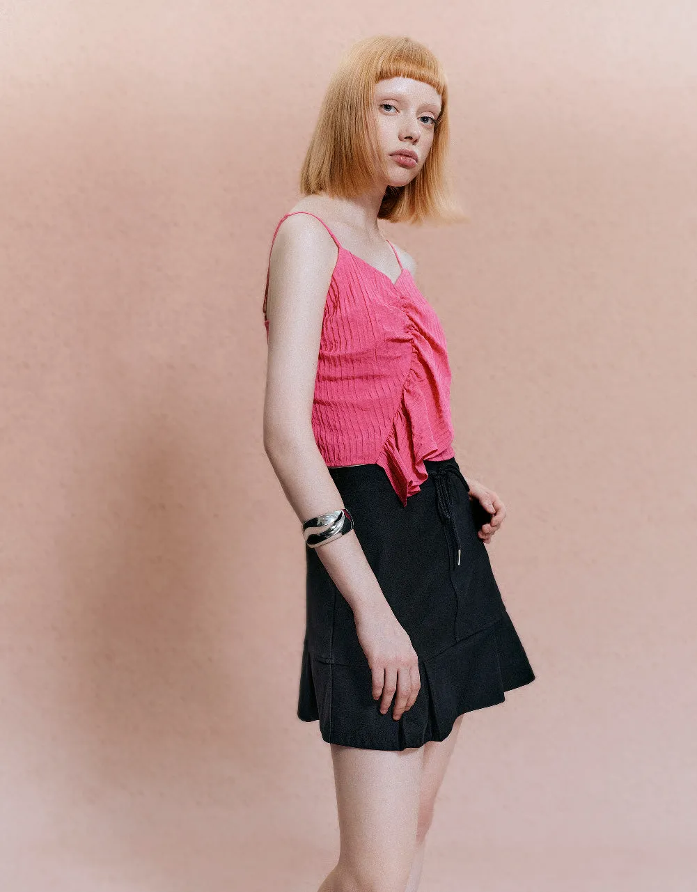 Ruffle V-Neck Cami Top sold by Urban Revivo product image thumbnail 3