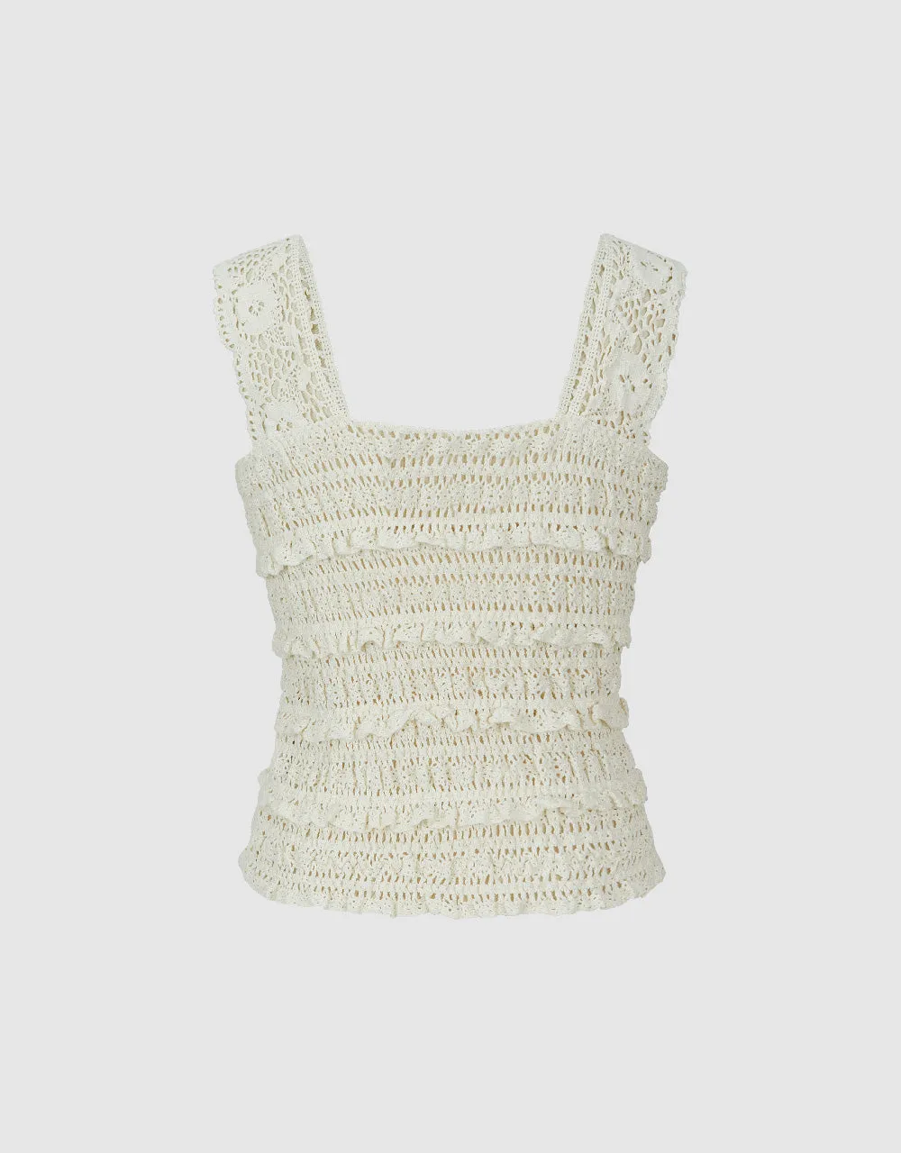 Sleeveless Square-cut Collar Knitted Top sold by Urban Revivo product image thumbnail 5
