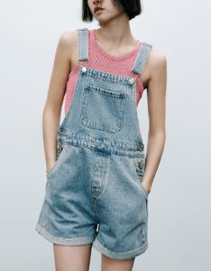 Short Denim Overalls sold by Urban Revivo