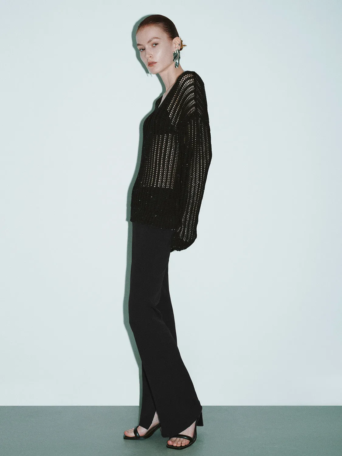 Crew Neck Loose Knitted T-Shirt sold by Urban Revivo product image thumbnail 5