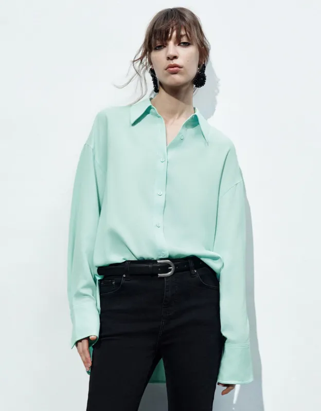 Button Up Straight Shirt sold by Urban Revivo