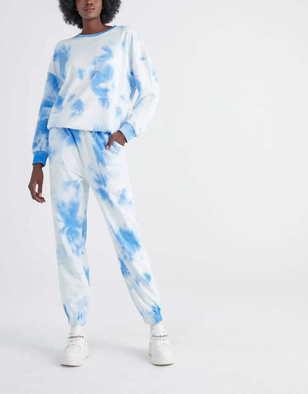 Tie Dye Drop Shoulder Sweatshirt sold by Urban Revivo product image thumbnail 3