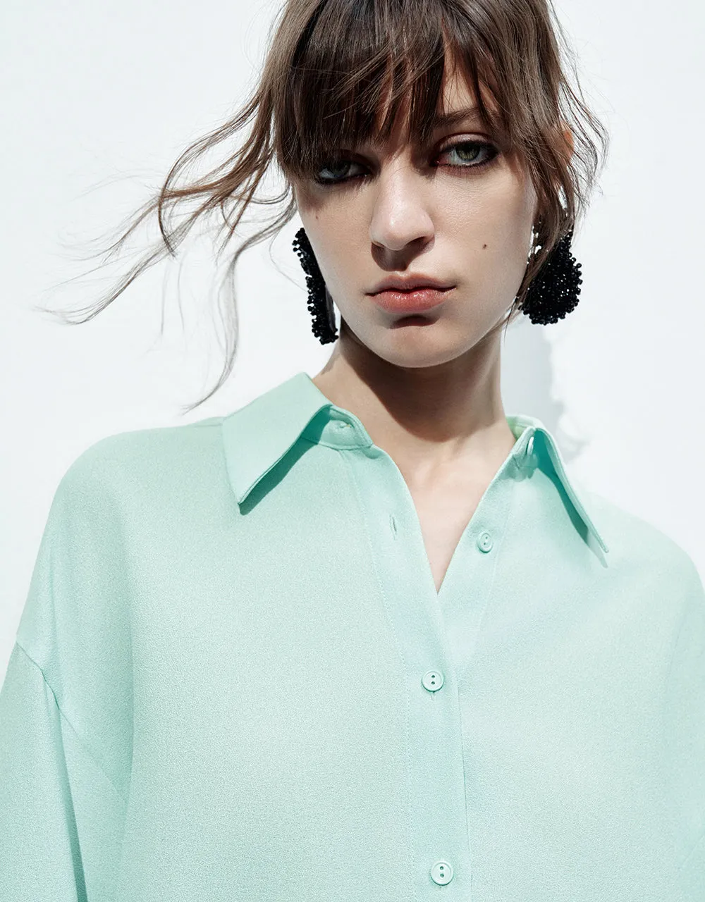 Button Up Straight Shirt sold by Urban Revivo product image thumbnail 4