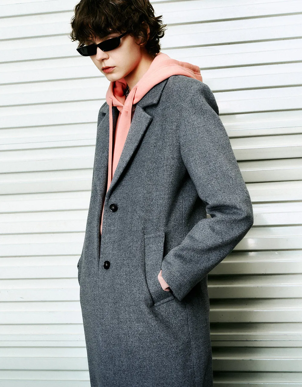 Longline Notch Lapel Blazer Coat sold by Urban Revivo product image thumbnail 3